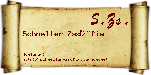 Schneller Zsófia névjegykártya